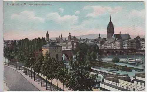 (91226) AK Frankfurt a.M., Blick vom Deutschherrnkai, 1912