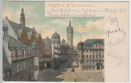 (91220) AK Frankfurt a.M., Rathaus, 1904