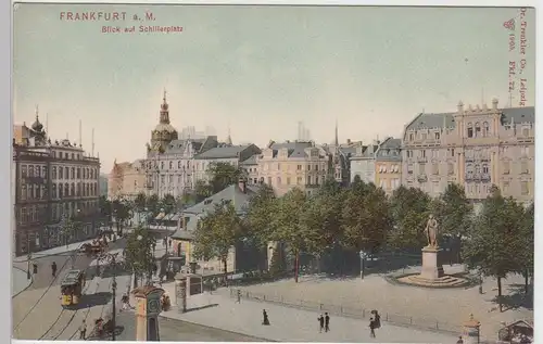 (91212) AK Frankfurt a.M., Blick auf Schillerplatz, 1905