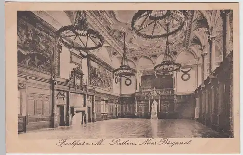 (91208) AK Frankfurt a.M., Rathaus, Neuer Bürgersaal vor 1945