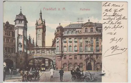 (91199) AK Frankfurt a.M., Rathaus, 1907