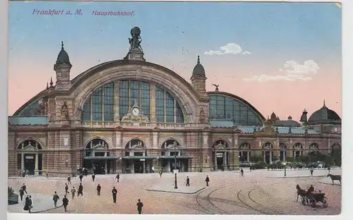 (87936) AK Frankfurt a.M., Hauptbahnhof, Feldpost 1916