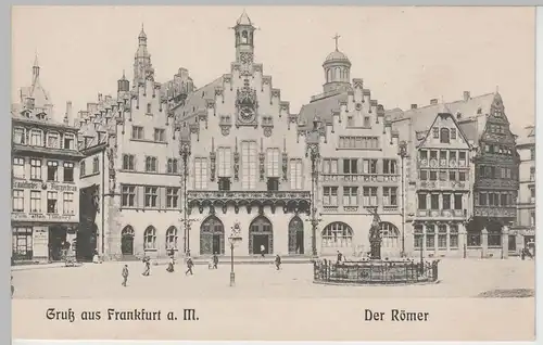(79666) AK Gruß aus Frankfurt a.M., Der Römer, vor 1945