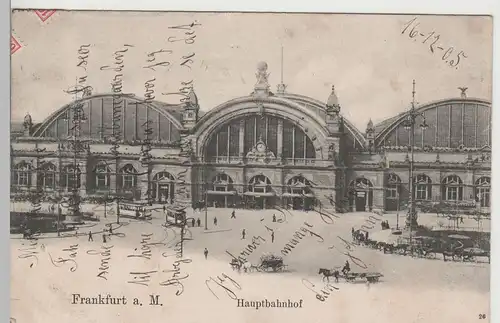 (78593) AK Frankfurt am Main, Hauptbahnhof 1905