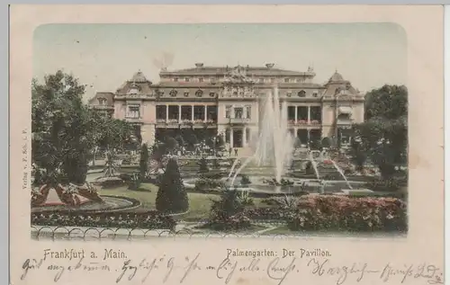 (78592) AK Frankfurt am Main, Palmengarten, Pavillon 1902