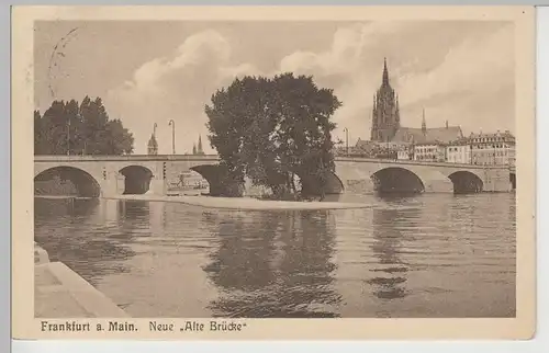 (78505) AK Frankfurt a.M., Neue "Alte Brücke", 1928