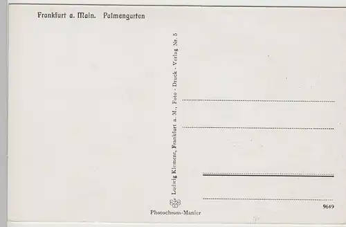 (78504) AK Frankfurt a.M., Palmengarten, vor 1945