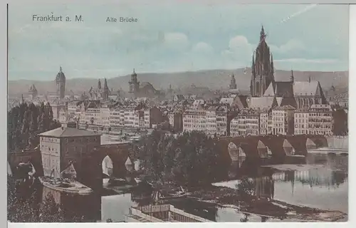 (74150) AK Frankfurt a.M., Alte Brücke, 1911