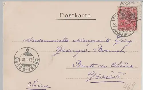 (74147) AK Gruss aus Frankfurt a.M., Mainansicht, 1901