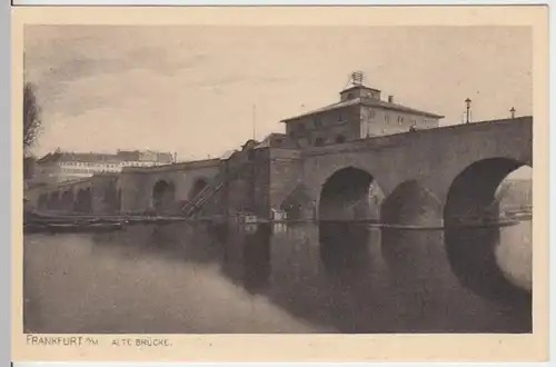 (7190) AK Frankfurt am Main, Alte Brücke, um 1909