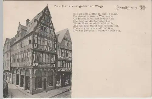 (71873) AK Frankfurt a. Main, Haus zur Goldenen Waage, bis 1905