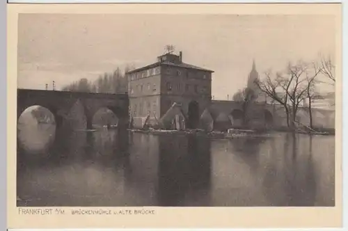 (7180) AK Frankfurt am Main, Brückenmühle, Alte Brücke, um 1909
