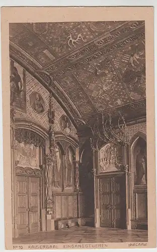 (69490) AK Frankfurt am Main, Römer, Kaisersaal, Eingangstüren 1921