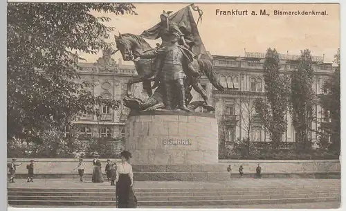 (63843) AK Frankfurt a. Main, Bismarckdenkmal, vor 1945