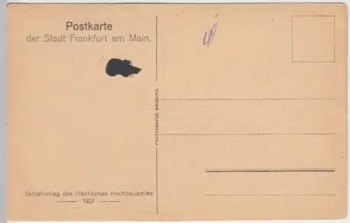 (39472) AK Frankfurt a.M., Salzhaus, Haus Wanebach, Goldener Schwan 1922