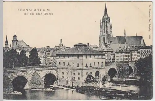 (21293) AK Frankfurt am Main, Alte Brücke, bis 1905