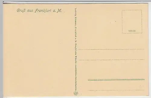 (20758) AK Gruß aus Frankfurt, Main, Schauspielhaus, Bismarckd., v. 1945