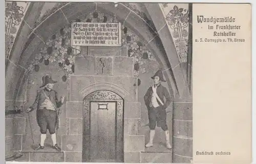 (12792) AK Frankfurt am Main, Ratskeller, Wandmalerei 1907