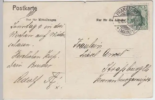 (12792) AK Frankfurt am Main, Ratskeller, Wandmalerei 1907