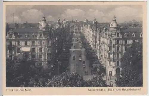 (11773) AK Frankfurt am Main, Kaiserstr., Hauptbahnhof, vor 1945