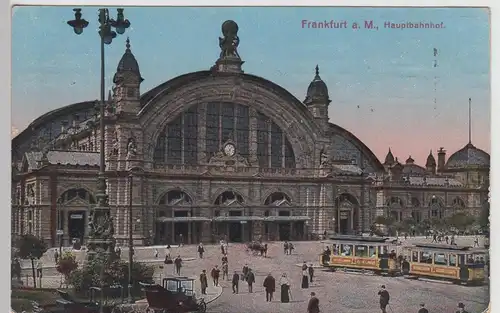 (114823) AK Frankfurt a.M., Hauptbahnhof 1918