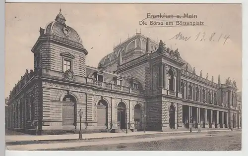 (112524) AK Frankfurt, Main, Börse, Feldpost 1914