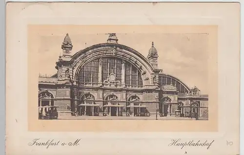 (112099) AK Frankfurt, Main, Hauptbahnhof, Passepartout 1911