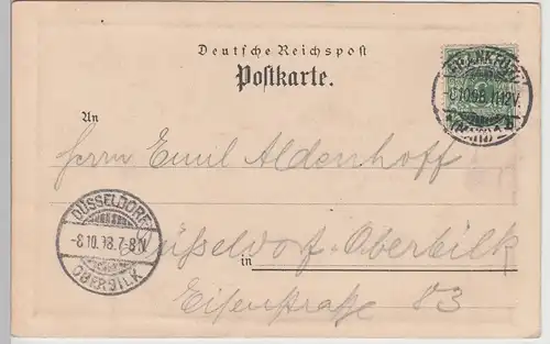 (111373) Künstler AK Frankfurt a.M., Mainpartie 1898