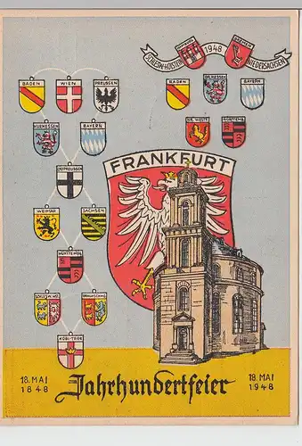 (111287) AK Frankfurt a.M., Jahrhundertfeier m. SSt 1948