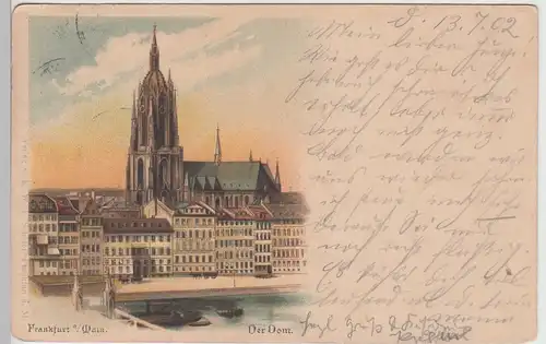 (111071) AK Frankfurt a.M., Dom, Litho 1902