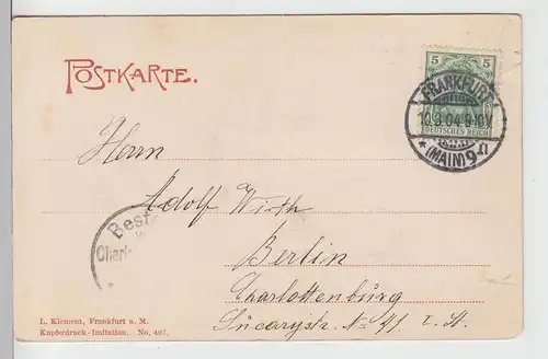 (111049) AK Frankfurt a.M., das neue Rathaus (Nordbau, Kassenbau) 1904