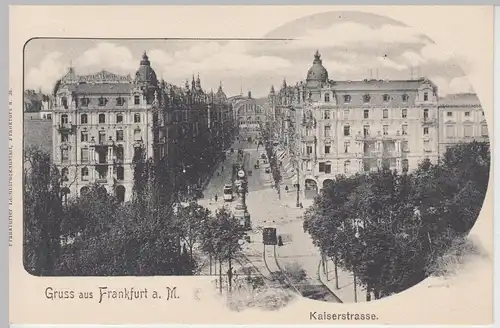 (110817) AK Gruss aus Frankfurt a.M., Kaiserstraße vor 1905