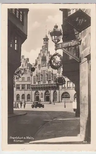 (107058) Foto AK Frankfurt, Main, Römer, Zum steinernen Haus, Feldpost 1941