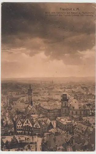 (106117) AK Frankfurt, Main, Blick vom Domturm, Römer, Paulskirche 1928
