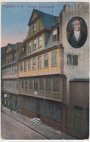 (106116) AK Frankfurt, Main, Goethes Geburtshaus 1922