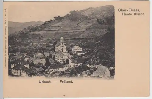 (3936) AK Urbach bei Kaysersberg, Freland, Elsass, Kirche, bis 1905