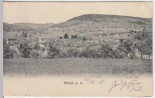 (3472) AK Wörth an der Sauer, Woerth, Elsass, Panorama 1908