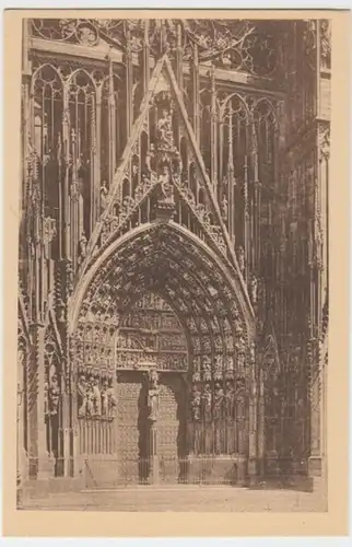 (2326) AK Straßburg, Elsass, Kathedrale, Hauptportal, um 1927