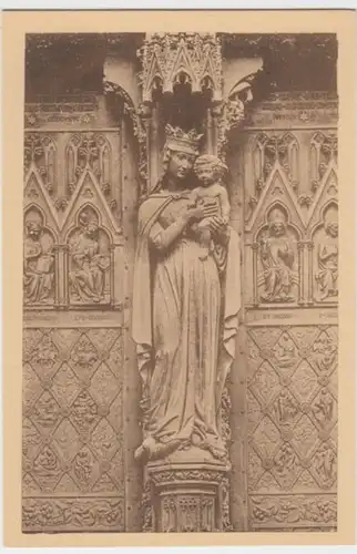 (2273) AK Straßburg, Els., Kathedrale, Madonna, Hauptportal, um 1927