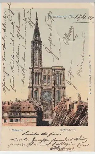 (21413) AK Straßburg, Strasbourg, Münster 1901