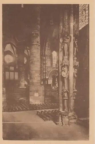 (1899) AK Straßburg, Elsass, Kathedrale, Engelssäule, um 1927