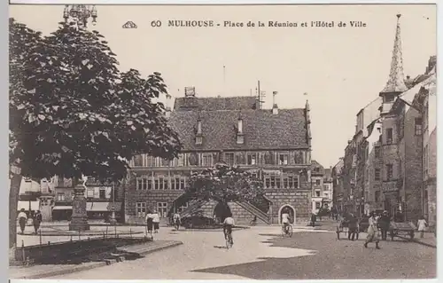 (13008) AK Mülhausen, Mulhouse, Elsass, Rathaus, vor 1945
