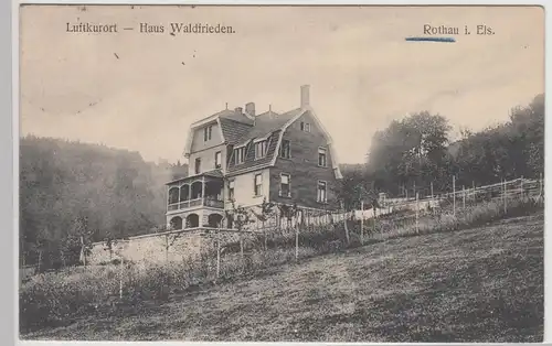 (115647) AK Rothau im Elsass, Haus Waldfrieden 1911