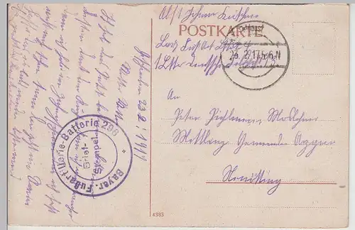 (114045) AK Mülhausen, Mulhouse, Rathaus, aus Leporello, Feldpost 1917