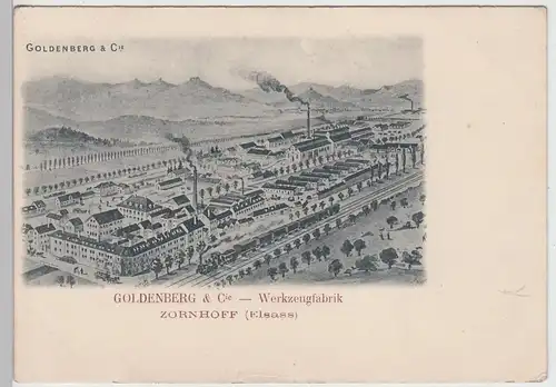 (112059) AK Zornhoff, Elsass, Werkzeugfabrik Goldenberg u. Co, bis um 1905