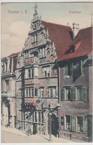 (112044) AK Colmar, Elsass, Restaurant Kopfhaus, vor 1945