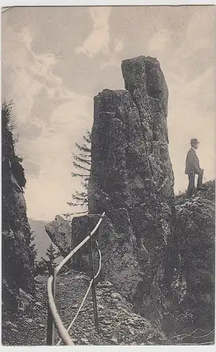 (111206) AK Col de la Schlucht, Frankenthal, Partie am Felsenpfad 1910er