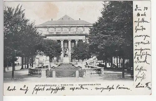 (110568) AK Strasbourg, Strassburg, Stadttheater, 1904