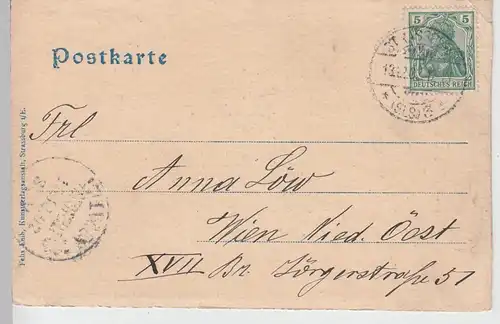 (110068) AK Straßburg, Strasbourg, Orangerie, Gänseliesel 1902