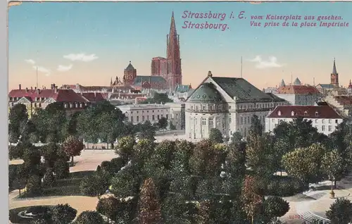 (109943) AK Straßburg, Strasbourg, Blick vom Kaiserplatz, vor 1945